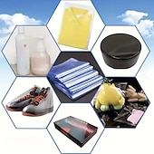 preiswerte Aufbewahrung &amp; Organisation-100 Stück Schrumpffolienbeutel, transparente Schrumpffolienbeutel zur Schuhaufbewahrung, Geschenkkörbe, Schachteln, Verpackungsmaterial, transparente Siegelfolie für Heißsiegelgerät