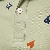 cheap Men's Elite Polo-Male Abstract Short Sleeve Polo Collar Modern Sports &amp; Outdoor Casual Athleisure Summer White Green Khaki