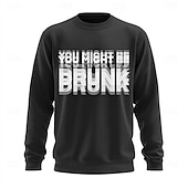 olcso Vicces kapucnis pulóverek-Férfi Grafika Vicces szleng Pulóver Pulóver Kapucnis pulóver Terített nyak Divat 3D nyomtatás Fekete Rubin Crewneck 3D Minden évszak Tervező