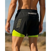 abordables Pantalons de Course &amp; Collants-Homme short avec collants Patchwork Shorts Extérieur Sport &amp; Loisir Occasionnel Respirant Séchage Rapide Léger Tennis Le golf Course Coupe régulière Tenue de sport Tenues de Sport Bloc de Couleur