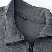 baratos camisolas de lã-Homens Moletom com zíper Moletom Zip Moletom de lã Tático Preto Verde Tropa Cinzento Colarinho Clerical Tecido Zip Up Bolso frontal Desportos e Ar livre Casual Diário Roupa de rua Legal Roupa de
