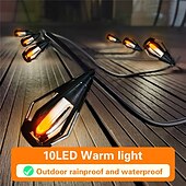cheap Solar String Lights-1 Pc 15 Leds Outdoor Waterproof Solar Flashing Flame Lantern String Garden Courtyard Camping Christmas Halloween Wedding Atmosphere Decoration Lighting