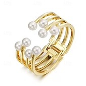 abordables Parures de Bijoux-Ensembles de bijoux de mariée 1 ensemble boucles d&#039;oreilles en alliage de perles collier bracelets ensemble de bijoux élégant et doux pour femmes pour fête de mariage tenue de soirée festival