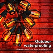 cheap Solar String Lights-1 Pc 15 Leds Outdoor Waterproof Solar Flashing Flame Lantern String Garden Courtyard Camping Christmas Halloween Wedding Atmosphere Decoration Lighting