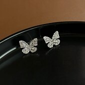 economico Orecchini-Per donna Orecchini a perno Tropicale Farfalla Gioia Tropicale Elegante Orecchini Gioielli Argento Per Feste