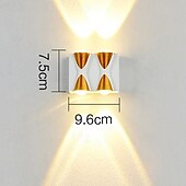 economico applique da esterno-Lampada da parete a LED per esterni 10W, illuminazione up/down, per interni, 4/6/8/10 teste, curva, impermeabile, IP65, lampada da camera da letto moderna, luce bianca calda, AC85-265V