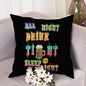 billige Ferieputetrekk-Oktoberfest tysk bayersk dekorative putetrekk 1PK myk firkantet sofa pute morsom øl sitat design
