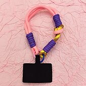 baratos Cordões de telefone e pulseiras-Nova pulseira de pulso colorida bloqueada, capa curta anti-perda para celular, dopamina, cartão estético de alta qualidade para homens e mulheres, confortável e resistente
