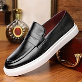 billiga Herrsneakers-bruna penny loafersneakers för män – slät finish med hybridsula, slip-on smarta vardagsskor för kontor, resor och urban stil