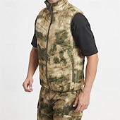 preiswerte Westen-Herren Wanderweste Daunenweste Steppweste Ärmellos Weste Außen Thermowarm Leicht Atmungsaktiv Winter Reißverschluss Polyester Tarnung Gelb Grün gelb Jagd Angeln Klettern