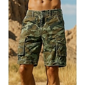 preiswerte Unterteile-Herren Cargoshorts Wandershorts Tarnung Sommer Außen Normale Passform Schnelltrocknend Leicht Elastisch Atmungsaktiv Shorts Cachi scuro Armeegrün Baumwolle Tennis Golfspiel Laufen 29 30 31 32 34