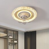 voordelige Plafondventilatorverlichting-plafondventilator met verlichting ronde ventilatorlamp met afstandsbediening led hanglamp ventilator voor woonkamer eetkamer plafondlamp