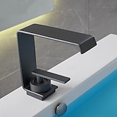 economico Rubinetti per lavandino bagno-Rubinetto per lavabo - Cascata Galvanizzato Set centrale Monocomando un foroBath Taps
