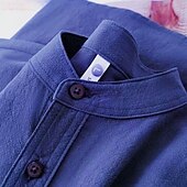 cheap Shirts-Men&#039;s Oktoberfest Shirt Lederhosen Shirt Band Collar Linen Shirt 100% Cotton Beer Costume Short Sleeves Bavarian German Alpine Wiesn Party Beer Carnival Festival Traditional Style Cloth