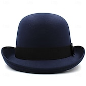 billige Tilbehør og mer-magisk hatt damehatt med bred brem i ull, britisk hiphop-hatt for menn, jazzhatt for vinter, ensfarget filthatt