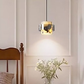 cheap Pendant Lights-Contemporary Scandinavian Cylinder Marble Glass 1/2/3 - Light Chandelier For Dining Room