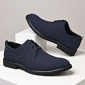 preiswerte Formell-Braune Derby-Schuhe aus hochwertigem Rindsleder für Herren mit glattem Kunstleder-Finish – klassisches Schuhwerk fürs Büro, formelle Anlässe und den Alltag
