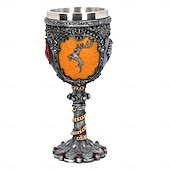 baratos Canecas &amp; Chávenas-Taça de vinho medieval de fantasia, copo de aço inoxidável com design de filigrana de prata, cálice real inspirado em filmes, utensílios de bar góticos criativos