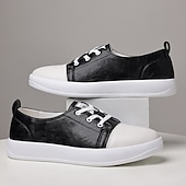 preiswerte Sneaker für Herren-Herren-Sneaker aus blauem Kunstleder mit weißer Gummisohle – bequeme Schnürsneaker für Sport, Reisen und Freizeit
