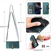 voordelige iPhone-hoesjes-Telefoonhoesje voor Samsung Galaxy S24 S23 S22 S21 Ultra Plus A55 A35 A25 A15 5G A54 A34 A14 A73 A53 A33 A23 A13 A72 A52 A42 A32 A22 A12 A02 Portemonneehoesje met standaardhouder, rits, volledige