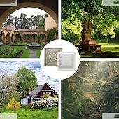 baratos Mofo-Molde de cimento plástico com design de pétala de 1 peça para passarela, pedras de piso, jardim, estrada, pátio, pavimentação, azulejos de parede, azulejos coloridos