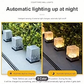 abordables Éclairage au sol-Lampe solaire multifonctionnelle alimentée par piquet de jardin, lampe d&#039;extérieur étanche et économe en énergie avec détecteur de mouvement pour balcon &amp;décoration de terrasse 1 pièce