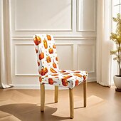 preiswerte Halloween Küche-Stuhlhussen für Esszimmerstühle mit Halloween-Aufdruck – festliches, gruseliges Design, dehnbar und strapazierfähig, perfekt als Partydekoration im Esszimmer.