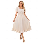 levne Šaty-Retro Středověké Renesanční Košile Keltské šaty Šaty inspirované Regency Ren Faire Viking Elfí Dámské Keltské Pirát Fantazie předvečer Všech svatých Karneval Plesová maškaráda LARP Dospělí Šaty