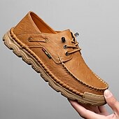 abordables sandales d&#039;extérieur-Baskets d&#039;extérieur pour hommes en cuir marron avec tige en mesh, semelle intérieure coussinée et semelle en caoutchouc durable pour le sport, la randonnée et les aventures actives en plein air