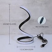 Недорогие Настольные лампы-прикроватные лампы, декоративная спиральная настольная лампа, плавная 3-х температурная регулировка яркости usb-светильника для спальни, гостиной, кухни, кабинета, тумбочки, украшения