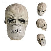 cheap Halloween Mask &amp; Props-Halloween Virus Mask For Adults Realistic Scary Costumes Latex Face Mask, Creepy Pandemic Horror Mask, Spooky Disease Outbreak Party Prop