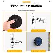 economico Applique per esterni-1 lampada da parete solare impermeabile per esterni con 5 fasci LED, illuminazione per cortile, giardino, recinzione, balcone, scala