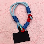 baratos Cordões de telefone e pulseiras-Nova pulseira de pulso colorida bloqueada, capa curta anti-perda para celular, dopamina, cartão estético de alta qualidade para homens e mulheres, confortável e resistente