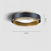 billige Taklamper med dimming-Rund metalltaklampe til hjemmet, LED-taklampe med innfelt montering og akryldeksel, moderne taklampe for soverom, nordisk stue, spisebord, taklamper