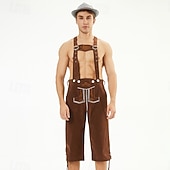 economico Uomini-Oktoberfest Lederhosen Cappello alpino Bavarese Tedesco Alpino Prati Per uomo Feste Festa della birra Panno in stile tradizionale