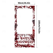 cheap Halloween Wall Tapestries-Halloween Photo Booth Props SuppliesSpooky and Fun Designs ncludes Ghosts, Pumpkins, Witches, Bats, and More Perfect for Parties, Events, and Celebrations