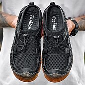 billige Utendørs sandaler-Brune utendørssandaler for menn – fasjonable lette sandaler med justerbare stropper for sommerens fotturer, strandturer og uformell friluftsliv