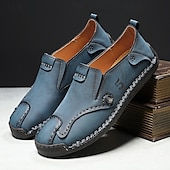 Χαμηλού Κόστους Ανδρικά Sneakers-Ανδρικά καφέ slip-on παπούτσια με ραφές σε αντίθεση, μαλακή εσωτερική σόλα και ανθεκτική σόλα από καουτσούκ για casual ρούχα γραφείου, καθημερινές μετακινήσεις και χαλάρωση το Σαββατοκύριακο.