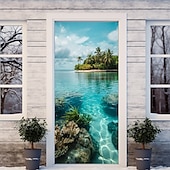 olcso Ajtófedelek-Tájkép Óceán Tengerpart Ajtó Dekorációk Ajtó Burkolatok Ajtó Gobelin Ajtó Függöny Dekoráció Háttér Belső/Külső Ajtó Banner A Bejárati Ajtóhoz Farmház