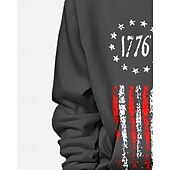 billiga Pojkens 3D Vision &amp; Geometri-Pojkar 3D Flagga Huvtröja Långärmad Vår Höst Mode Streetwear Barn 4-12 år Huva Utomhus Ledigt Dagligen Normal