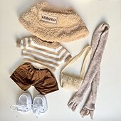 tanie Zestawy ubrań i akcesoriów dla lalek-Zestaw Ubranek dla Lalek 38cm Labulabu Ubrania Modowe Akcesoria Strój Pasujący do Lalki 15 cali (38cm) Miękkie Bawełniane Ubrania Wymiana Bez Lalki TYLKO Ubrania