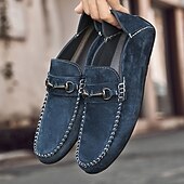 abordables Chaussures sans lacets &amp; mocassins-Mocassins en daim beige pour hommes avec boucle, légers et flexibles, parfaits pour une tenue de bureau décontractée, des soirées sociales et des journées de détente