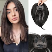 baratos Franjas-apliques de cabelo para mulheres com extensões de cabelo ralo 360 3d toppers apliques de cabelo para mulheres 360cover clip ins franjas falsas apliques de cabelo solução perfeita para atualização