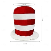 voordelige Accessoires-De kat in de hoed Hoeden Accessoires Hoge hoed Verhaalboekpersonages Cosplay Film cosplay for Uniseks Kinderen Volwassenen Halloween Carnaval Wereldboekendag Prestatie Educatieve aankleedspelletjes