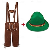 economico Uomini-Oktoberfest Lederhosen Cappello alpino Bavarese Tedesco Alpino Prati Per uomo Feste Festa della birra Panno in stile tradizionale