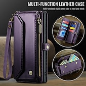 abordables Coques Samsung-téléphone Coque Pour Samsung Galaxy S25 Ultra A55 A35 A25 A15 5G A72 A52 A32 A22 A12 S10 Plus Étui Portefeuille avec Lanière Avec Dragonne Support TPU faux cuir