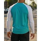 billiga Löpar-T-shirts och linnen-Herr Löpartopp T-shirt för jogging Långärmad T-shirt Snabb tork Lättvikt Andningsfunktion Tennis Golf Löpning Sportkläder Sportkläder Färgblock Vit Rosa Purpur