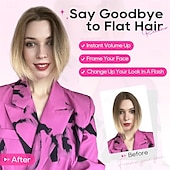 abordables Clip dans les extensions-Extensions capillaires à clipser, 2 pièces, 20 cm, courtes et épaisses, pour cheveux fins et fins, blond moyen