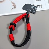 abordables Coques autres téléphones-Nouveau coussin de téléphone à la mode et mignon avec motif de chat, corde courte polyvalente, corde de poignet solide, corde anti-perte
