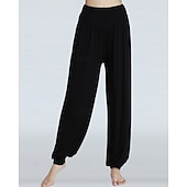 billiga bloomers &amp; haremsbyxor-Dam Yogabyxor Harem byxor underbyxor Lättvikt Hög midja Gym Pilates Zumba Underdelar Svart Vit Rosa Huvudstad Höst sporter Sportkläder Microelastisk Lös passning